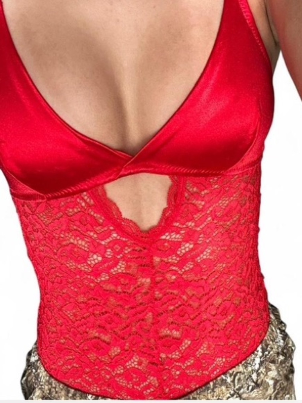 Forever 21 Red Lace Bustier Camisole
